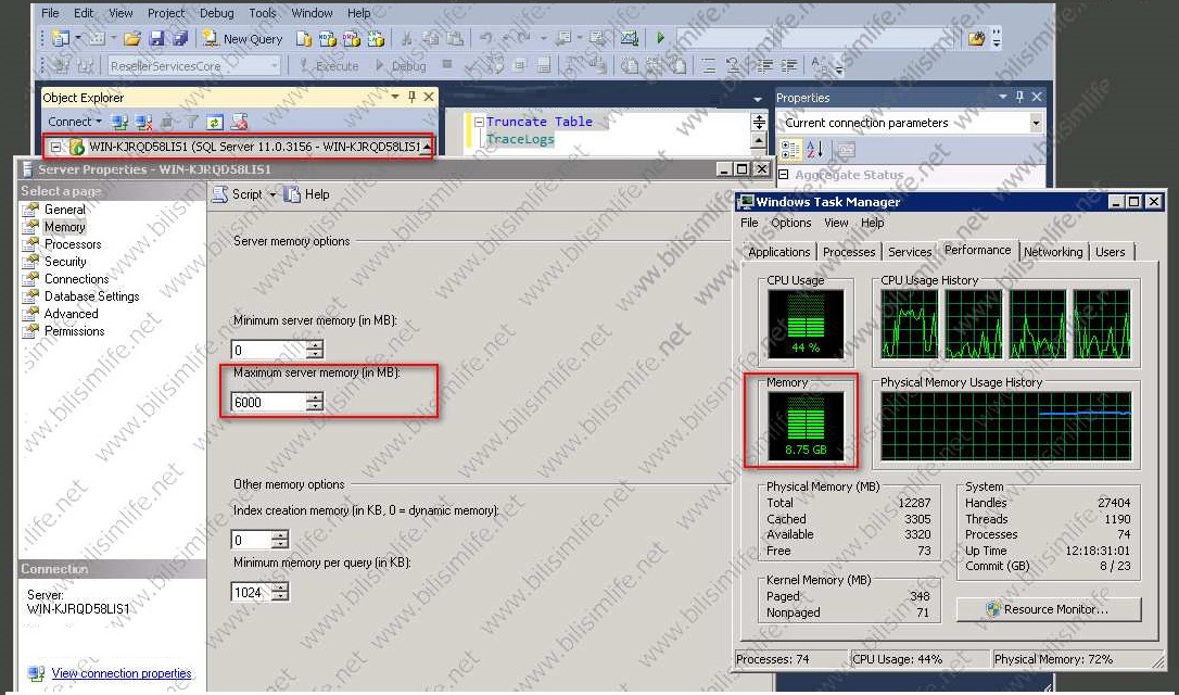 SQL Server memory conf